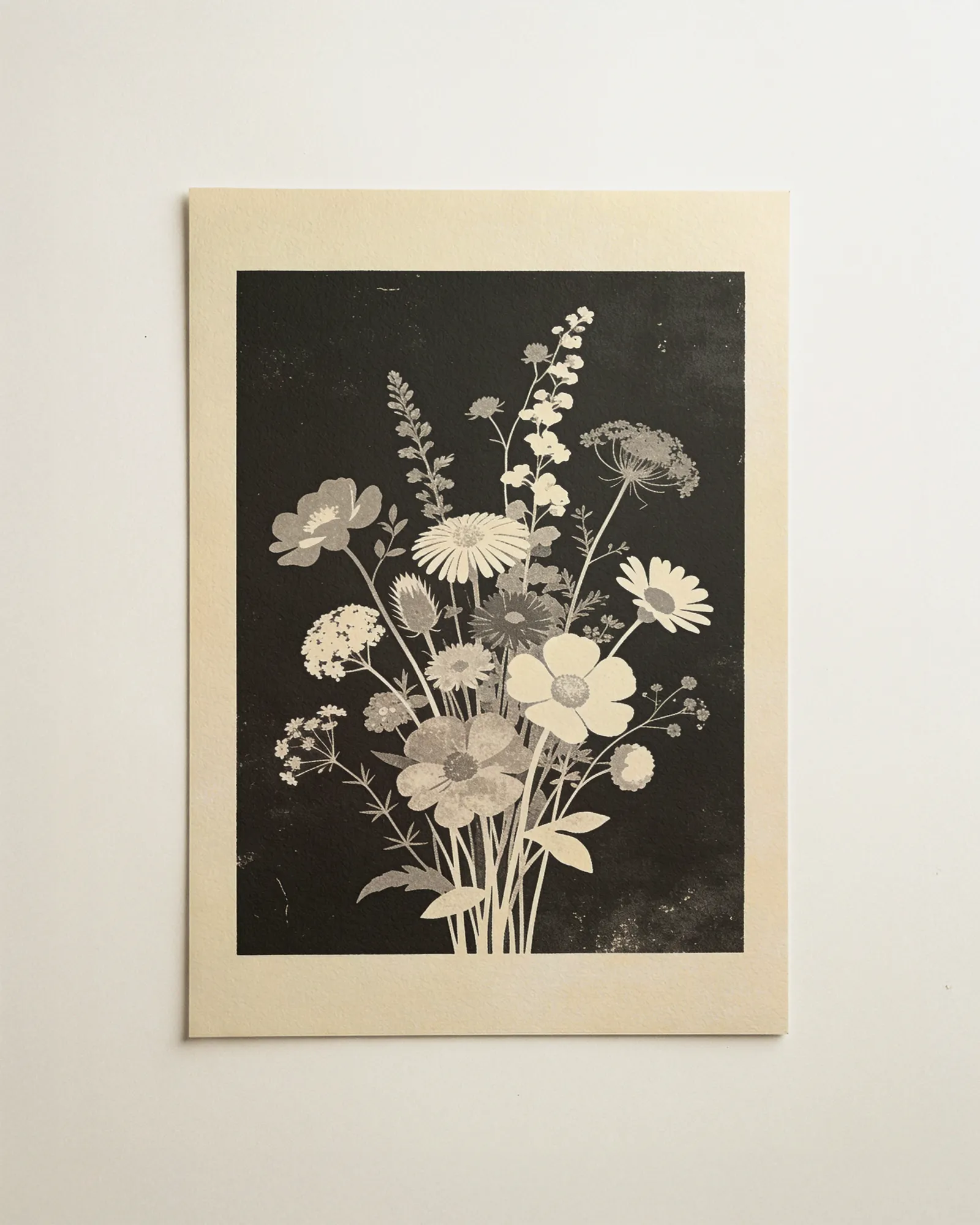 Wildblumenstrauß in Schwarz